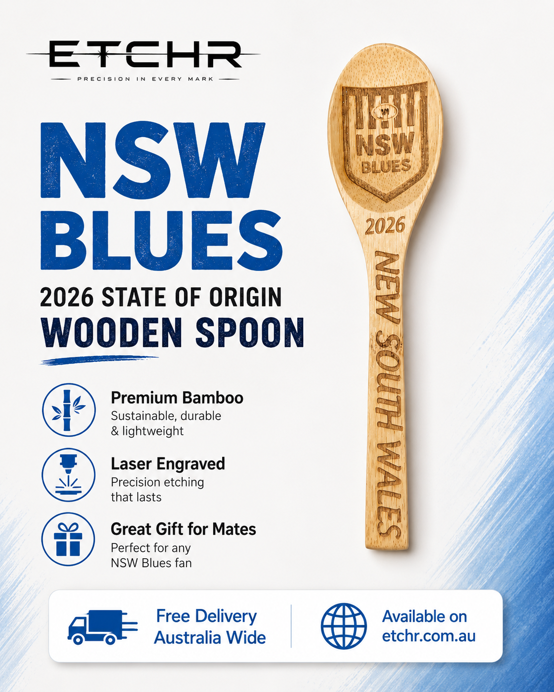 Origin NSW Wooden Spoon Gift – Funny Footy Banter ✅ FREE SHIPPING AUSTRALIA-WIDE (Copy)