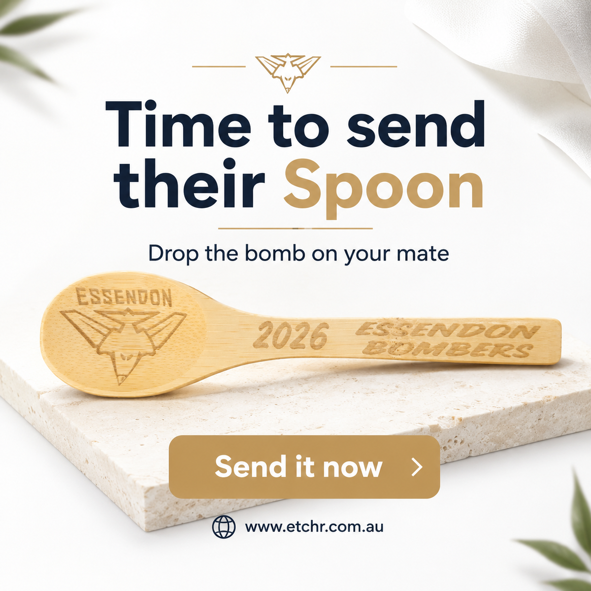 3. ESSENDON Wooden Spoon 2026 ✅ FREE SHIPPING AUSTRALIA-WIDE